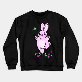 Happy Joy Funny Bunny Crewneck Sweatshirt